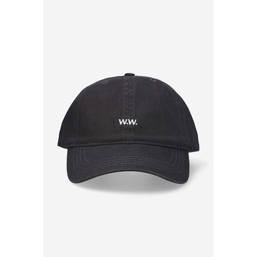Wood Wood czapka z daszkiem bawełniana Low profile twill cap kolor szary gładka Wood Wood ONE promocyjna cena PRM