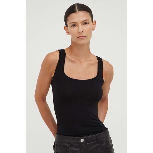 Samsoe Samsoe top SUE damski kolor czarny F00001015 ze sklepu PRM w kategorii Bluzki damskie - zdjęcie 166193210
