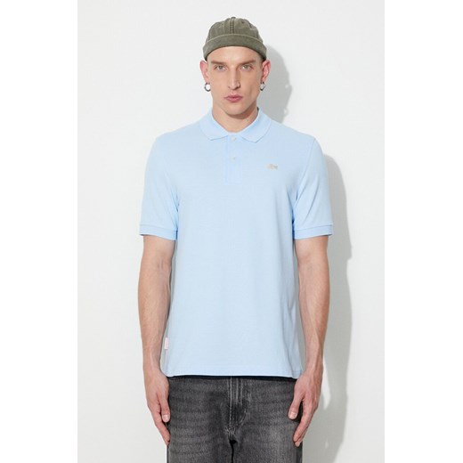Lacoste polo bawełniane kolor niebieski ze sklepu PRM w kategorii T-shirty męskie - zdjęcie 166193260