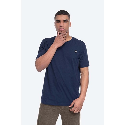 Wood Wood t-shirt bawełniany Ace Double A kolor bordowy z aplikacją 10005700.2222-NAVY ze sklepu PRM w kategorii T-shirty męskie - zdjęcie 166193362