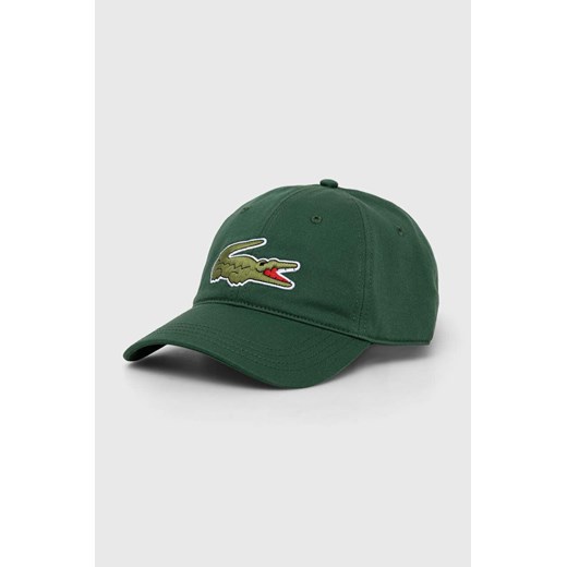 Lacoste czapka z daszkiem bawełniana kolor zielony z aplikacją RK9871-HBP ze sklepu PRM w kategorii Czapki z daszkiem damskie - zdjęcie 166193622