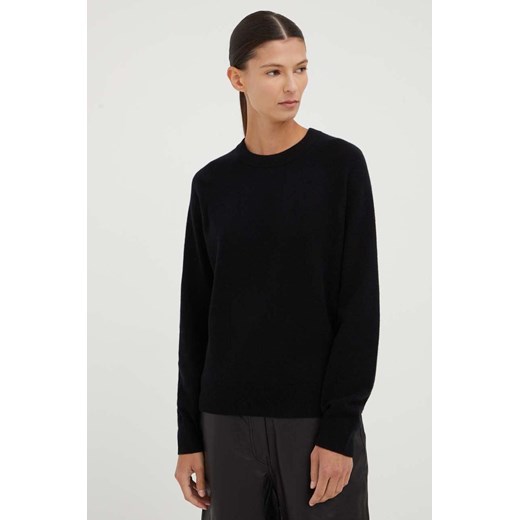 Samsoe Samsoe sweter kaszmirowy Boston damski kolor czarny lekki F15322154 ze sklepu PRM w kategorii Swetry damskie - zdjęcie 166193641
