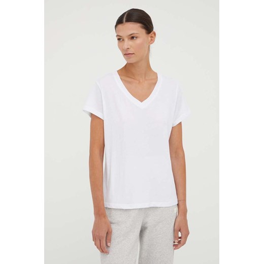 Samsoe Samsoe t-shirt bawełniany SOLLY kolor biały F00012028 ze sklepu PRM w kategorii Bluzki damskie - zdjęcie 166193743