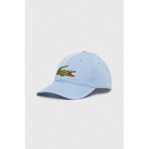 Lacoste czapka z daszkiem bawełniana kolor niebieski z aplikacją RK9871-HBP ze sklepu PRM w kategorii Czapki z daszkiem damskie - zdjęcie 166193811