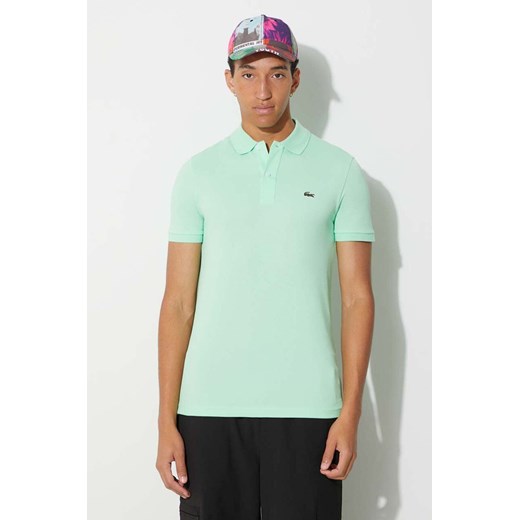 Lacoste polo bawełniane kolor szary ze sklepu PRM w kategorii T-shirty męskie - zdjęcie 166194544