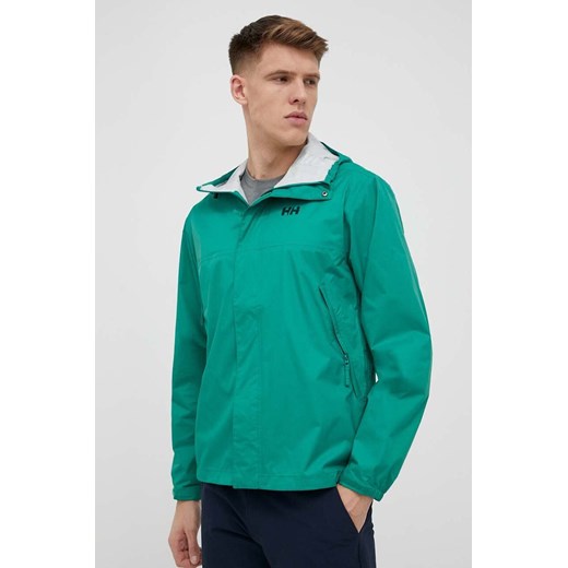 Helly Hansen kurtka przeciwdeszczowa Loke męska kolor zielony 62252-402 ze sklepu PRM w kategorii Kurtki męskie - zdjęcie 166195241