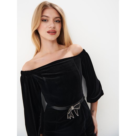 Mohito - Sukienka mini z paskiem - Czarny Mohito S Mohito