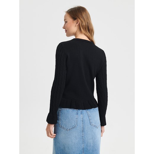 Sweter damski Sinsay z okrągłym dekoltem niebieski 