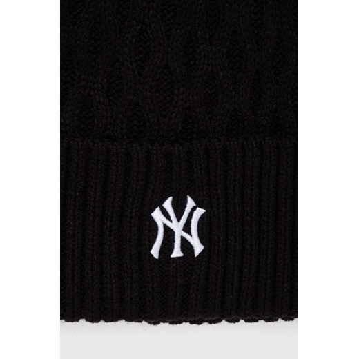 47brand czapka MLB New York Yankees kolor czarny z cienkiej dzianiny ONE ANSWEAR.com