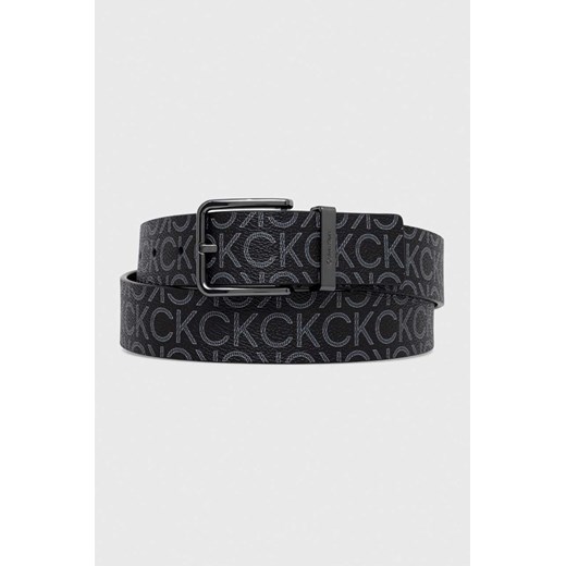Calvin Klein pasek męski kolor czarny ze sklepu ANSWEAR.com w kategorii Paski męskie - zdjęcie 166211081