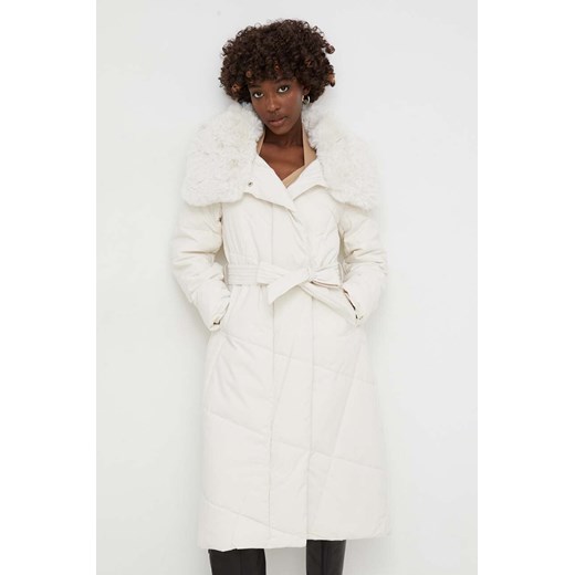 Answear Lab kurtka damska kolor beżowy zimowa ze sklepu ANSWEAR.com w kategorii Płaszcze damskie - zdjęcie 166211560