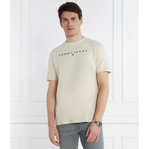 T-shirt męski Tommy Jeans na wiosnę z napisami 