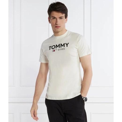 T-shirt męski Tommy Jeans biały w stylu młodzieżowym 