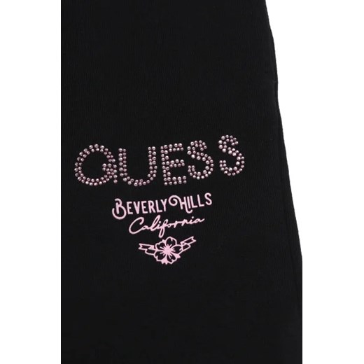 Spodnie dziewczęce Guess czarne z bawełny 