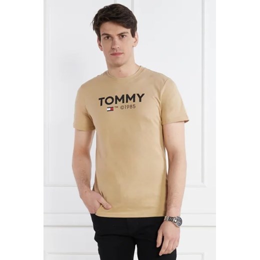 T-shirt męski Tommy Jeans z bawełny wiosenny z krótkimi rękawami 