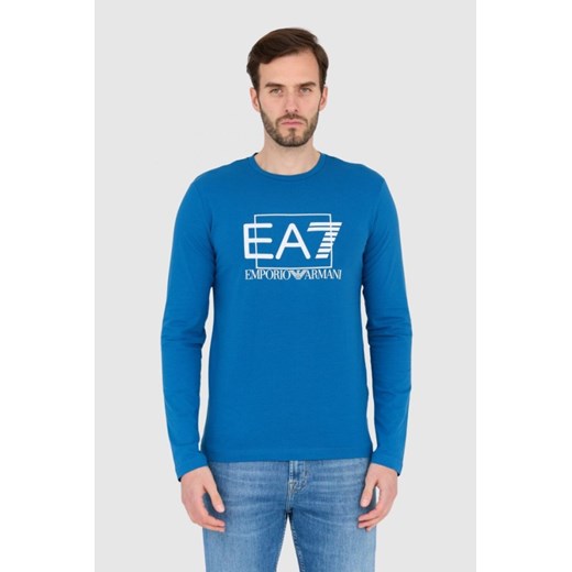 EA7 Longsleeve niebieski, Wybierz rozmiar M ze sklepu outfit.pl w kategorii T-shirty męskie - zdjęcie 166213033