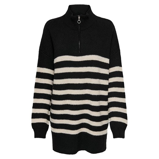 ONLY Sweter &quot;Alfrida&quot; w kolorze beżowo-czarnym ze sklepu Limango Polska w kategorii Swetry damskie - zdjęcie 166215461