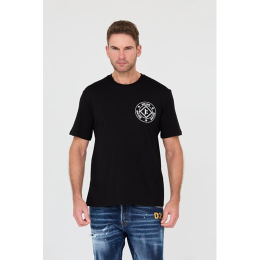 JUST CAVALLI Czarny t-shirt Fiche, Wybierz rozmiar XXL ze sklepu outfit.pl w kategorii T-shirty męskie - zdjęcie 166215864
