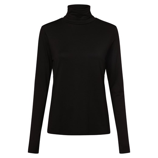 Franco Callegari Damska koszulka z długim rękawem Kobiety wiskoza czarny jednolity ze sklepu vangraaf w kategorii Bluzki damskie - zdjęcie 166217703