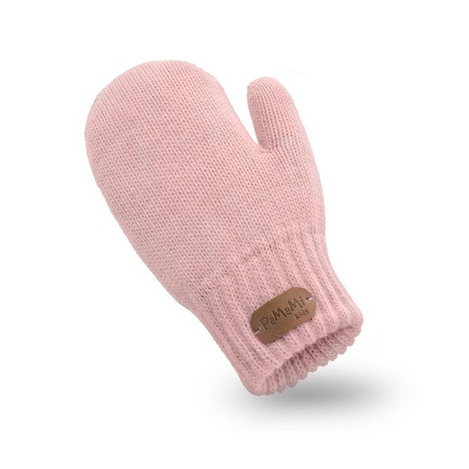 PaMaMi Rękawiczki dziecięce jednopalczaste - Różowe ze sklepu JK-Collection w kategorii Rękawiczki dziecięce - zdjęcie 166222433