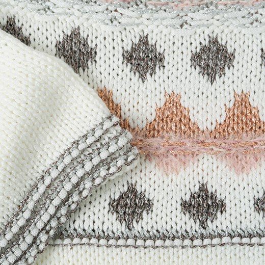 Sweter damski Pamami w abstrakcyjnym wzorze z okrągłym dekoltem 