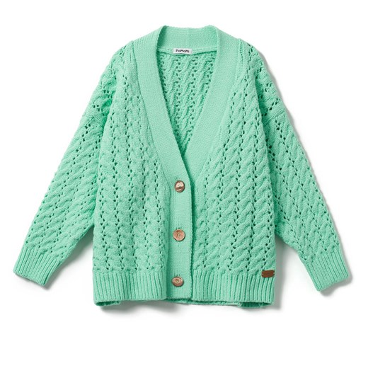 Modny sweter damski w warkoczowy splot ze sklepu JK-Collection w kategorii Swetry damskie - zdjęcie 166224120