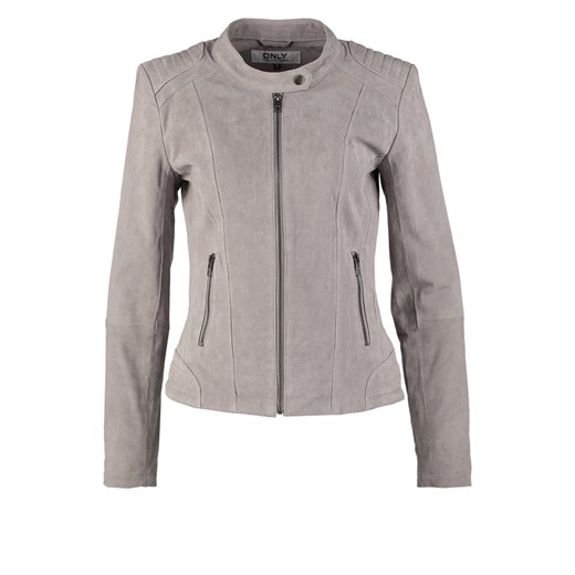 ONLY ONLEVITA Kurtka skórzana silver zalando szary długie
