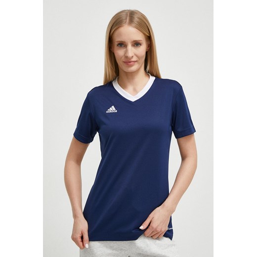 adidas Performance t-shirt treningowy Entrada 22 kolor granatowy H59849 ze sklepu ANSWEAR.com w kategorii Bluzki damskie - zdjęcie 166235773