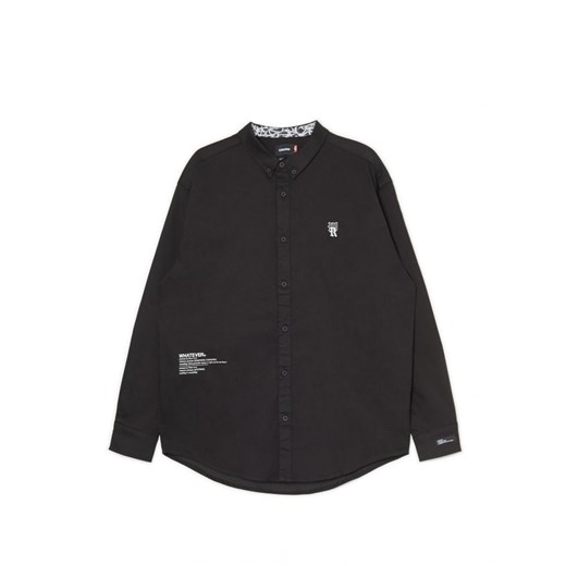 Cropp - Czarna koszula z długim rękawem - czarny ze sklepu Cropp w kategorii Koszule męskie - zdjęcie 166238814