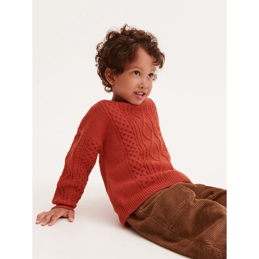 Reserved - Melanżowy sweter oversize - czerwony ze sklepu Reserved w kategorii Bluzy i swetry - zdjęcie 166238924