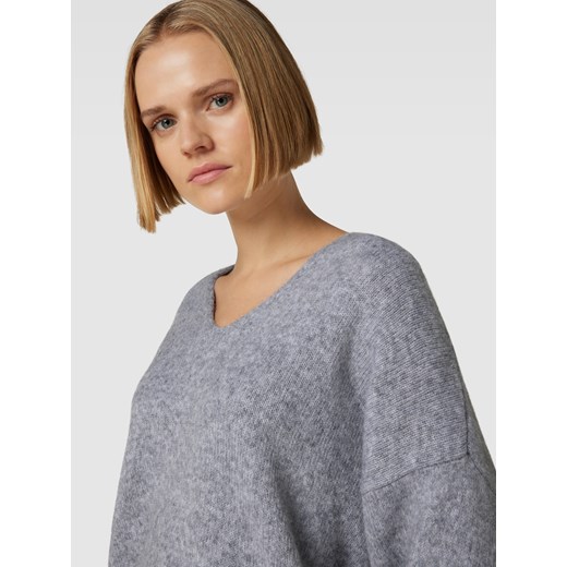Sweter z dzianiny z dekoltem w serek model ‘Fondy’ XS Peek&Cloppenburg 