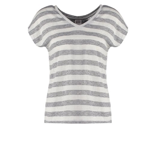 Vero Moda Tshirt basic light grey melange zalando szary abstrakcyjne wzory