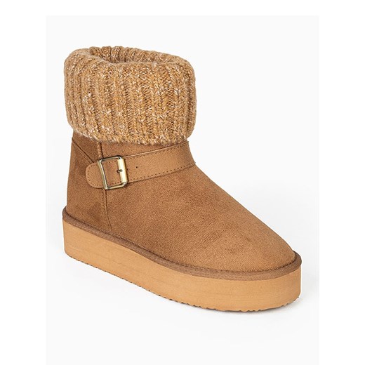 ISLAND BOOT Botki zimowe "Kourtney" w kolorze jasnobrązowym Island Boot 40 Limango Polska okazja