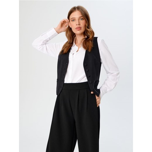 Sinsay - Spodnie wide leg - czarny ze sklepu Sinsay w kategorii Spodnie damskie - zdjęcie 166243433