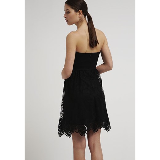 ESPRIT Collection Sukienka koktajlowa black zalando czarny bez wzorów/nadruków