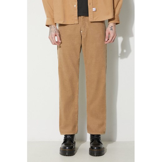 Human Made spodnie sztruksowe Corduroy Work kolor beżowy proste HM26PT013 ze sklepu PRM w kategorii Spodnie męskie - zdjęcie 166245974