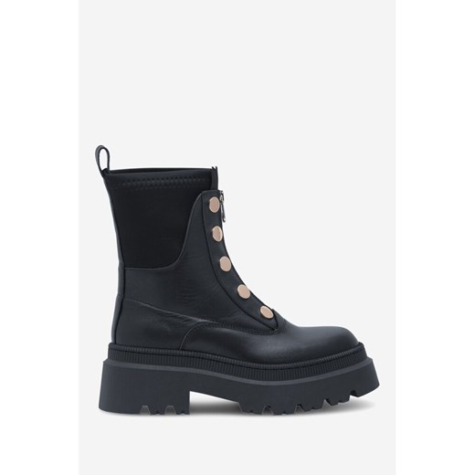 Workery damskie EVA MINGE casualowe na platformie wiązane 