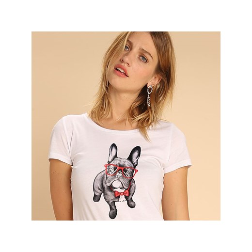 WOOOP Koszulka &quot;Happy Dog&quot; w kolorze białym Wooop XL okazja Limango Polska