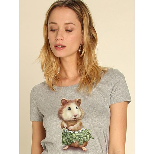 WOOOP Koszulka &quot;Hamster Hula&quot; w kolorze szarym ze sklepu Limango Polska w kategorii Bluzki damskie - zdjęcie 166247342