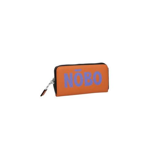Duży pomarańczowy portfel Nobo z fioletowym logo Nobo One size wyprzedaż NOBOBAGS.COM