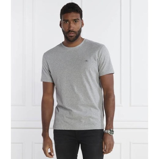 T-shirt męski Gant szary z krótkimi rękawami