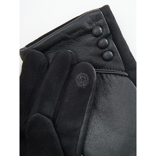 Reserved - Rękawiczki z imitacji skóry - czarny Reserved M Reserved