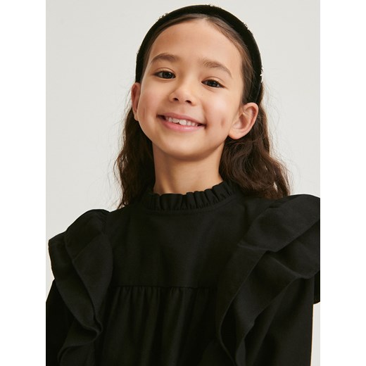 Reserved - Sukienka z falbanami - czarny Reserved 158 (12 lat) Reserved