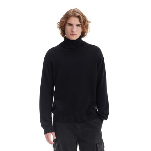 Cropp - Czarny sweter z golfem - czarny Cropp M Cropp