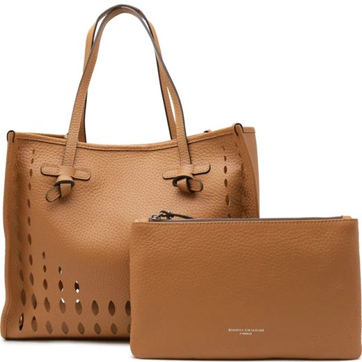 Shopper bag Gianni Chiarini na ramię skórzana duża matowa 