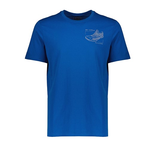 Asics t-shirt męski niebieski z krótkim rękawem 