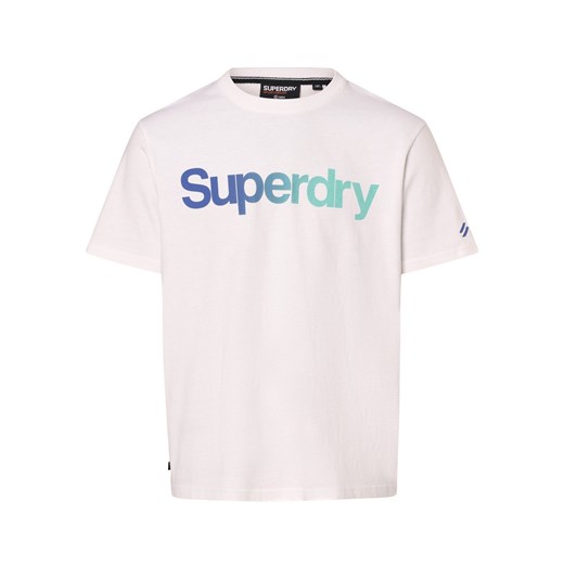 Superdry T-shirt męski Mężczyźni Bawełna biały nadruk ze sklepu vangraaf w kategorii T-shirty męskie - zdjęcie 166265563