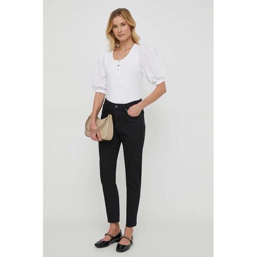 Lauren Ralph Lauren jeansy damskie kolor czarny ze sklepu ANSWEAR.com w kategorii Jeansy damskie - zdjęcie 166267262