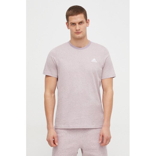 adidas t-shirt bawełniany męski kolor fioletowy melanżowy IR5319 ze sklepu ANSWEAR.com w kategorii T-shirty męskie - zdjęcie 166267544
