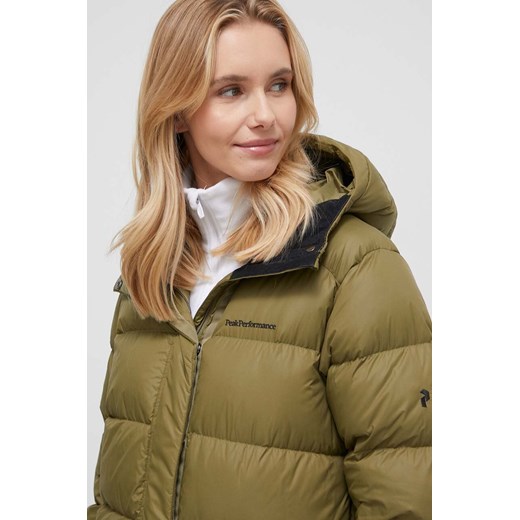 Peak Performance kurtka puchowa damska kolor zielony zimowa Peak Performance L ANSWEAR.com